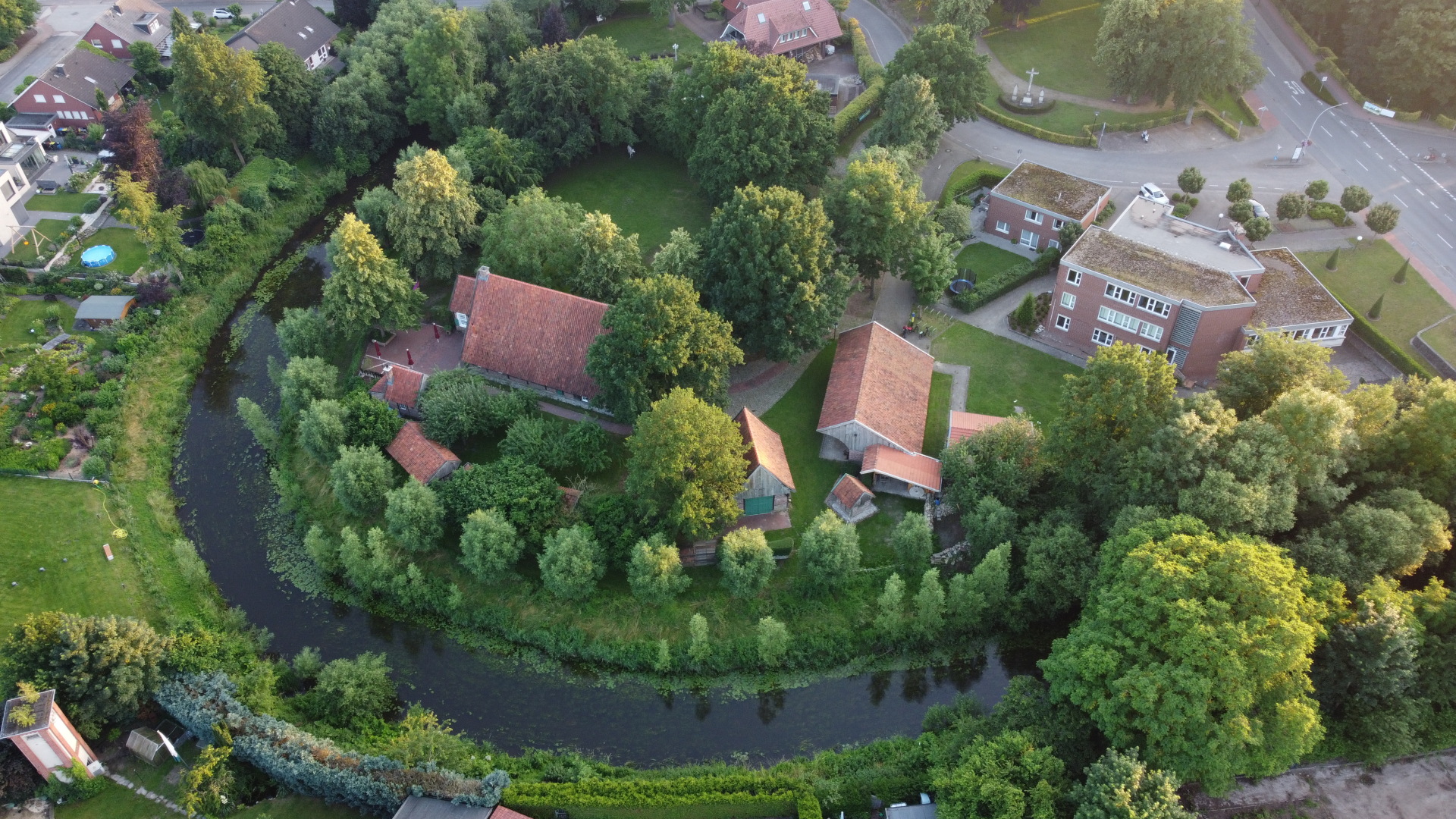 Wettringer Heimathaus von oben